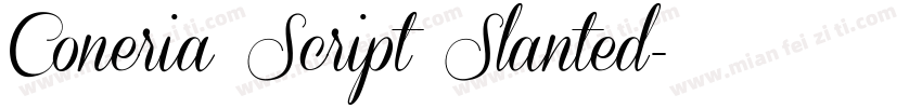 Coneria Script Slanted字体转换